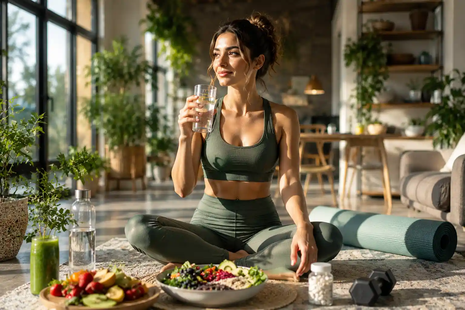 Healthy lifestyle routine supporting natural energy and mental wellbeing