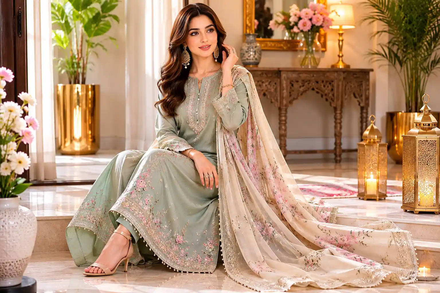 Elegant festive outfit combining comfort and modern fashion style