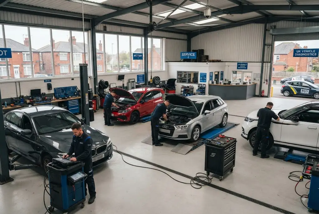 Automotive service companies operating professional UK vehicle workshops