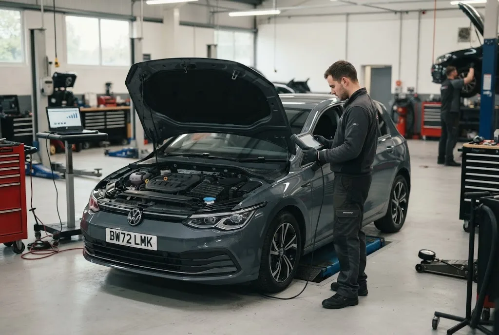 Auto inspection services with professional vehicle diagnostics