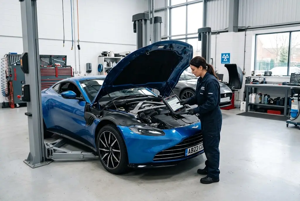 Auto services UK guide showing professional vehicle servicing and automotive care