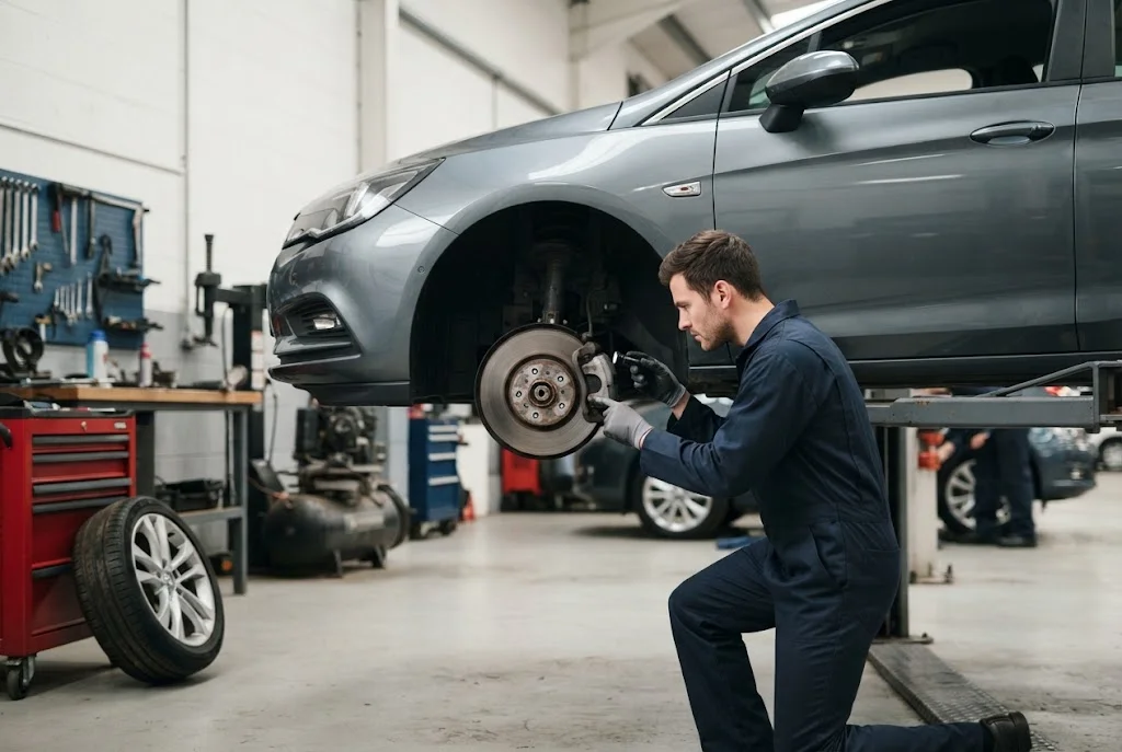 Brake services with professional brake inspection